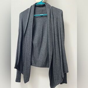 Express Charcoal Gray Open Cardigan